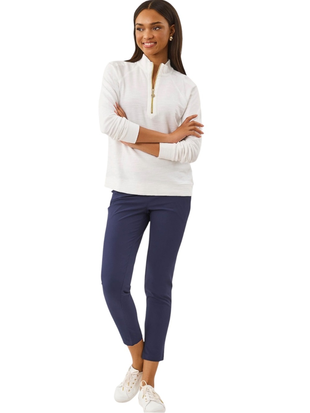 Lilly Pulitzer True Navy Luxletic UPF 50 Corso Skinny Ankle Pants 28” Size 4